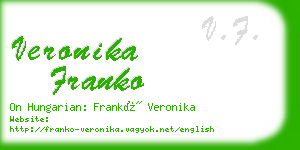 veronika franko business card